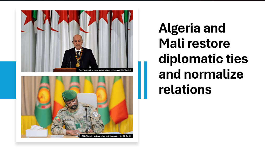 Mali restores bilateral relations with Algeria